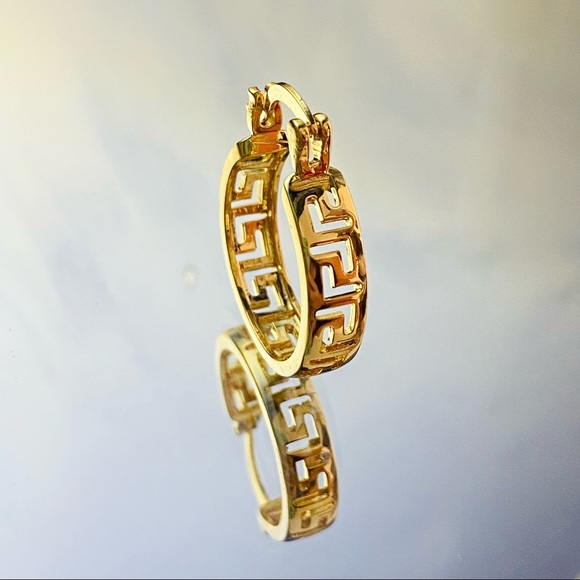 Large  Greek Hoops - Picture 3 of 3